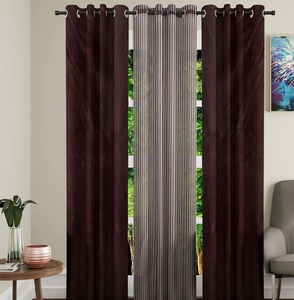 2024 Mode <span class=keywords><strong>String</strong></span> 153 Cm (5 Ft) Polyester Semi-Transparant Raamgordijn Bloemen Groen Blad Gedrukt Van Indiase Fabrikant - Product Image 4