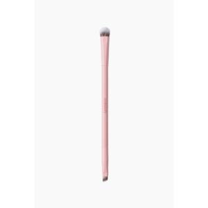 Pinceau plat unique pour maquillage des yeux, fard à paupières, eye-liner et sourcils, avec poils synthétiques, manche en bois et virole en cuivre - Product Image 1