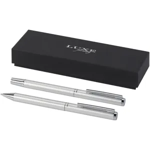 Ensemble de stylos en aluminium recyclé Lucetto, cadeaux d'affaires écologiques - Product Image 1