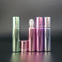 Flacons cosmétiques portables en verre transparent de 5 ml, 8 ml, 10 ml avec applicateur roll-on pour huiles essentielles