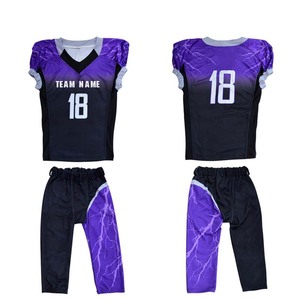 Camiseta de práctica de fútbol americano juvenil de malla de sarga de aparejos personalizados, uniforme de fútbol americano por sublimación para hombres - Product Image 6