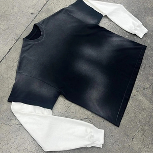 เสื้อยืดแขนยาววาฟเฟิลแบบวินเทจเสื้อถักแบบวินเทจผ้าฝ้ายเฮฟวี่เวท100% - Product Image 1