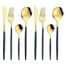 Ensemble de couverts en acier inoxydable de haute qualité, manche recouvert de PVD, ensemble de couverts de luxe pour hôtel, restaurant, salle à manger - Product Image 3