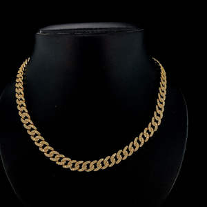 15mm coupe ronde VVS Moissanite diamant cubain lien chaîne glacé bijoux pour hommes en argent Sterling 925 - Product Image 4