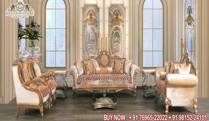 Lujosos muebles de sala de estar de palacio francés de 7 plazas, juego de sofás de madera de gama alta italianos de doble talla - Product Image 5