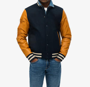 แจ็คเก็ตบอมเบอร์หนังเคลือบกันน้ำสำหรับผู้ชายแบบสั่งทำขายส่งสำหรับฤดูหนาว พร้อมปกตั้งและโลโก้ด้านหน้า - Product Image 2