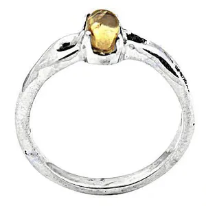 925 Sterling Silver Women's Oval Cut Topaz <b>Ring</b> Prong Setting Classic Gemstone Engagement <b>Ring</b> - Product Image 3