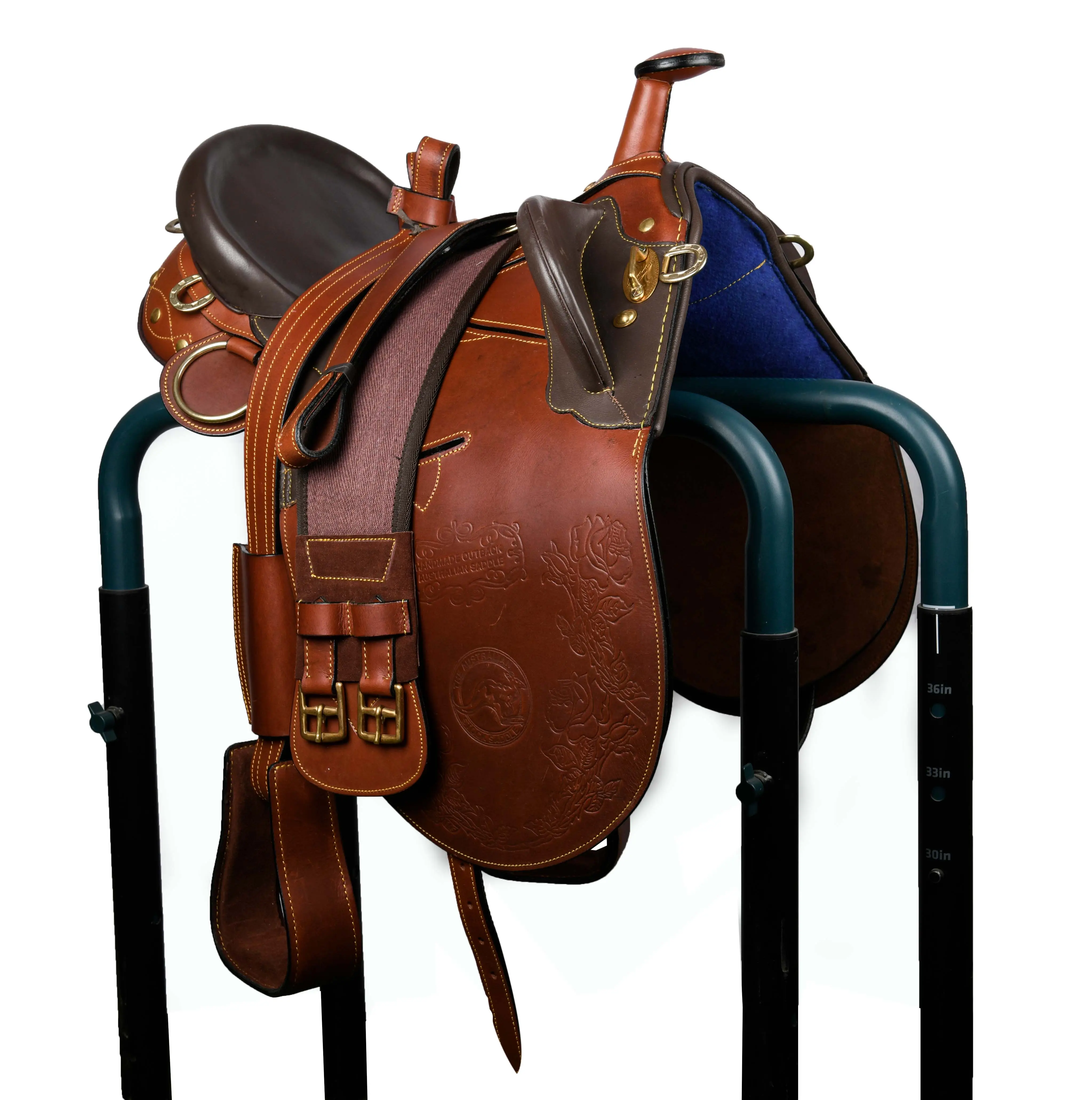 Australian Horse Saddle Leather Western Saddle Hand Tooled Design Leather Horse Equestrian Products high quality leather saddle