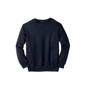 Sudadera de cuello redondo azul marino para hombre al por mayor, Jersey de algodón 100% para todas las estaciones, tejido polar transpirable, diseño estampado de invierno - Product Image 6