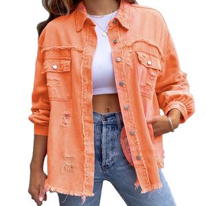 Veste en jean courte pour femme, haut décontracté tendance avec manches à sequins et breloque croisée, veste en denim à manches courtes ou longues, vêtement d'extérieur 2026 - Product Image 3