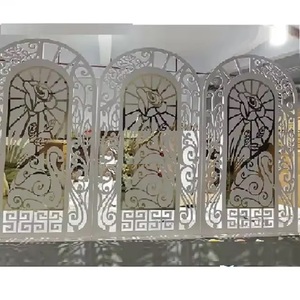 Luxury Rose Design Laser Cut <b>Backdrop</b> for Party Laser Cut Gold Rose Design <b>Backdrop</b> <b>Frame</b> Royal Rose Design Laser Cut Panel Set - Product Image 1