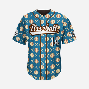 Maillot de baseball personnalisé respirant 100% polyester imprimé antibactérien séchage rapide col en V numéros d'équipe/nom du joueur en gros - Product Image 4