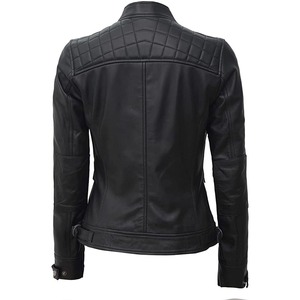 Chaqueta funcional de piel auténtica para mujer, venta al por mayor, por encargo, alta calidad, forro suave, cremallera frontal, prendas de vestir exteriores - Product Image 4