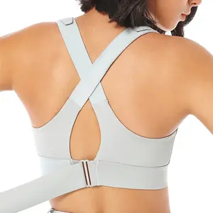 Sujetador deportivo personalizado con logo transpirable de secado rápido, Sujetador deportivo para yoga y fitness, Sujetador deportivo sexy para mujer - Product Image 6