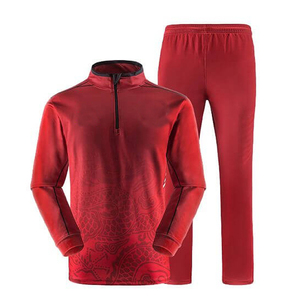 Traje deportivo de entrenamiento de manga larga de diseño personalizado para hombre Chándal de punto de sublimación de patrón sólido - Product Image 2