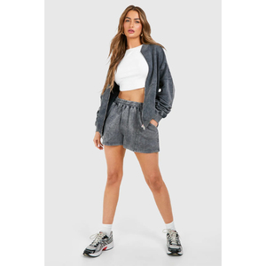 Ensemble sweat à capuche et sweat-shirt à capuche surdimensionnés en coton polaire pour femmes survêtement à capuche de couleur unie deux pièces avec short ou pantalon - Product Image 3