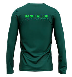 เสื้อยืดผู้ชายคุณภาพสูง ทรงปกติ แขนยาว พร้อมโลโก้ด้านหน้า ผ้าฝ้าย 100% ลายตัวอักษร บริการ OEM มีให้บริการ - Product Image 3