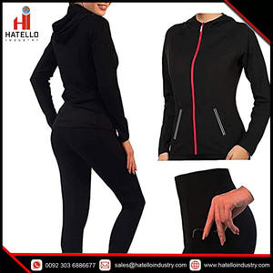 Ensembles de vêtements actifs pour femmes-vêtements d'entraînement vêtements de gymnastique tenue de piste de Jogging Legging veste ensemble 2 pièces - Product Image 2