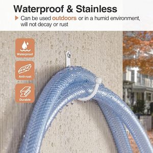 Grand crochet mural en aluminium noir pour salle de bain cuisine chambre à coucher-pour serviette vêtements sacs manteaux clés stockage-comprend des vis supplémentaires - Product Image 5