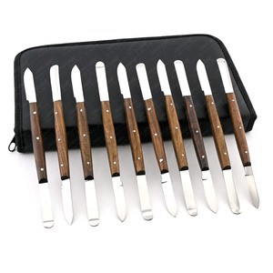 Hot Sale jewelry wax carving knife ergonomic wooden handle double sided spatula wax carving tool shaping knife stainless steel - Product Image 5