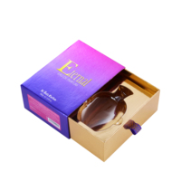 Boîte de rangement coulissante en carton de style boîte d'allumettes de luxe sur mesure avec logo personnalisé pour flacon de parfum
