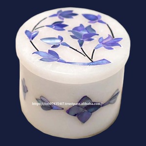 Premium Best Modern Class Design Top Exportador de caja de incrustaciones de mármol indio con uso de nácar para almacenamiento de joyas Artículo de regalo - Product Image 6