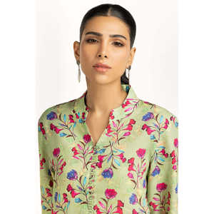 Ensemble coordonné IUSTTS-1249 pour femmes, viscose, lin imprimé, crêpe, style décontracté, taille XXS, deux pièces pour le printemps/été, sans col - Product Image 4