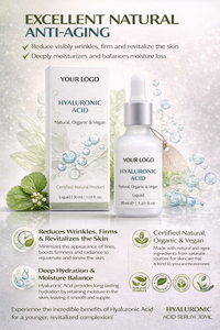 Sérum pour le visage à l'acide hyaluronique en marque privée 30 ml OEM |   Sérum hydratant anti-âge |   Végétalien Biologique |   Fabriqué en Espagne UE - Product Image 2