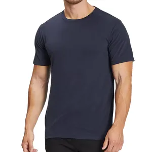 100% Katoenen Hoge Kwaliteit Mannen Op Maat Gemaakte Poff Print T-Shirts Top Hoge Kwaliteit Ademend Materiaal Snel Droog Heren T-Shirts