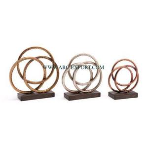 Ensemble De 3 Taille Personnalisée En Aluminium Or Argent et Cuivre Unique Nouvelle Arrivée Sculpture En Gros Table Décoration Objet Sculpture - Product Image 1