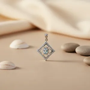 925 <b>Silver</b> Gemstone Pendant Earrings Ring Set for Women Fine Pendants & <b>Charms</b> - Product Image 1