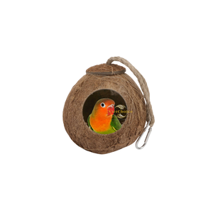 Nido de Coco Ecológico Hecho a Mano, Casa Natural para Aves de Compañía y Uso en Jaulas - Product Image 1
