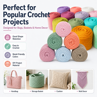 Fil à crocheter ajouré fantaisie 100 % polyester pour sacs et paniers faits main, tricot à la main, vente en gros