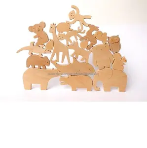 热销儿童玩具益智益智动物3D木制拼图木制玩具