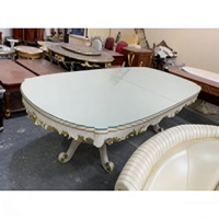 Luckygoods JJ250163 Table Moderne de Luxe Blanche pour Mariage, Hôtels, Événements, Tables en Bois pour l'Extérieur, Tables à Manger