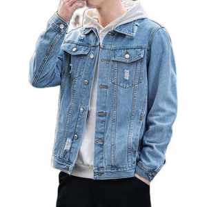 Chaqueta vaquera de estilo Vintage para hombre superventas 100% algodón cómoda estirable para ropa informal aventuras al aire libre de invierno - Product Image 6