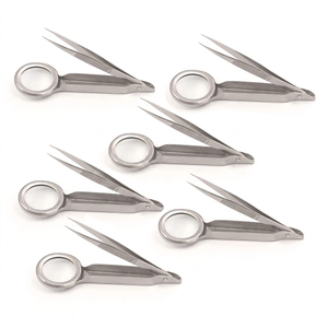 Ensemble de pinces à épiler grossissantes en acier inoxydable de haute précision, 6 pièces avec lentille 3,5X, pinces pour retirer les éclats - Product Image 3