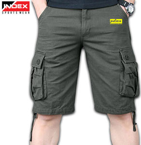 Short de sport en coton et polyester de qualité pour hommes, en maille, pour l'entraînement, style sportif athlétique et décontracté, avec poches et motif solide, fabriqué au Pakistan - Product Image 2