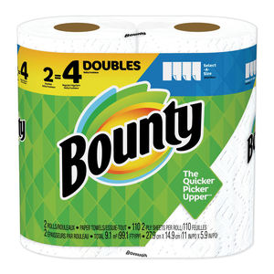 Toallas de papel Bounty de tamaño rápido, 12 rollos familiares = 30 rollos regulares - Product Image 5