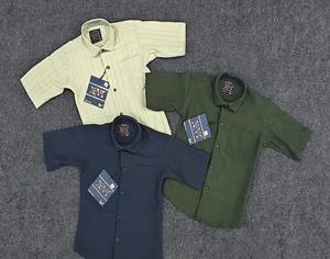 Colección de otoño Camisa de manga corta Jacquard de moda para niños Color sólido Tejido de secado rápido - Product Image 1