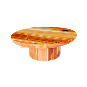 Soporte de pastel de boda rústico Natural hermosa rebanada de madera de acacia con Material de bambú herramientas de pastel de boda perfectas - Product Image 1