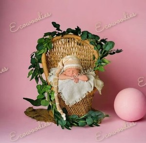 Artesanía Durable elegante niños interior exterior estilo Simple fuerte Color Natural niños silla recién nacido fotografía Shoot silla - Product Image 3