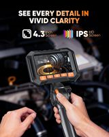 Endoscope de diagnostic automobile HD 1080P 360° °   Endoscope flexible avec lentille de 1,5 m/2 m pour l'inspection et la réparation des moteurs