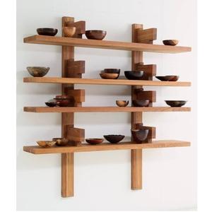 Adjustable Mango and Acacia Wood Storage <b>Organizer</b> Rack Simple Design <b>Desktop</b> Bookshelf <b>for</b> Dish and Bowl Use - Product Image 3
