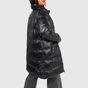 Veste matelassée OEM de haute qualité pour femmes, respirante et de nouveau design pour l'hiver, fermeture à glissière grande taille, courte longueur - Product Image 3