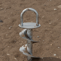 Ancre de sol spirale galvanisée robuste avec support en U, poteau hélicoïdal de 650 mm/950 mm de longueur pour jardin et construction