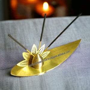 ที่ใส่ธูปทองเหลืองโบราณคุณภาพพรีเมี่ยมหรูหราที่ดักขี้เถ้าสำหรับกลิ่นหอม - Product Image 4