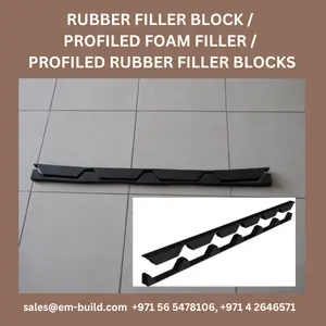 Rubber Filler Block , Profile Foam Filler, Profiled Rubber Filler Blocks for roofing application