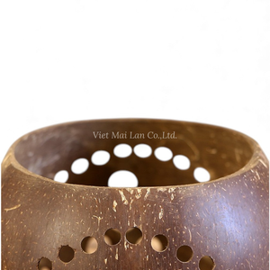 Porte-bougie en coquille de noix de coco pour une décoration de table naturelle et une ambiance relaxante à la maison en provenance du Vietnam - Product Image 3