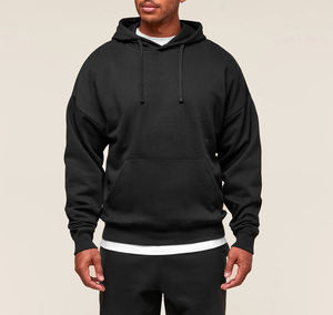 High Quality <b>Men</b> Oversized Hoodie Loose Fit 100% Cotton <b>Thick</b> <b>Fleece</b> Winter Warm Fashion Printed Embroidered Pocket Pullover - Product Image 1